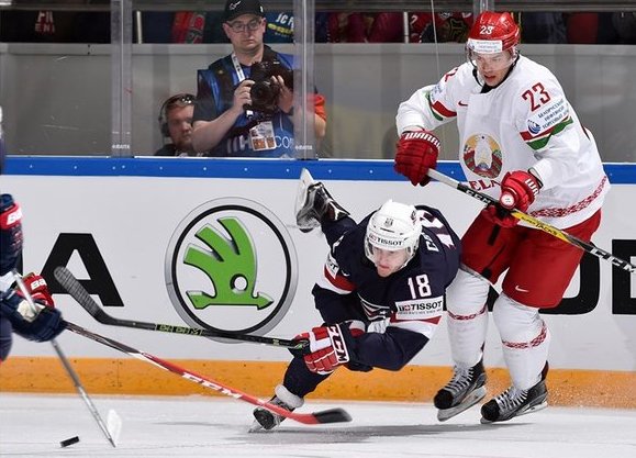 Белорусские хоккеисты проиграли сборной США